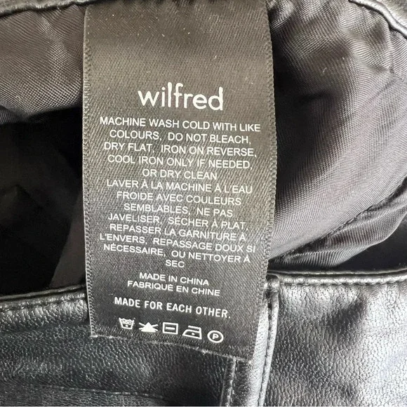 Aritzia Wilfred Oracle Faux Leather High Waisted Pants Black - Picture 10 of 11
